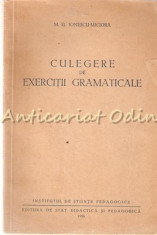 Culegere De Exercitii Gramaticale - M. Et. Ionescu-Miciora foto