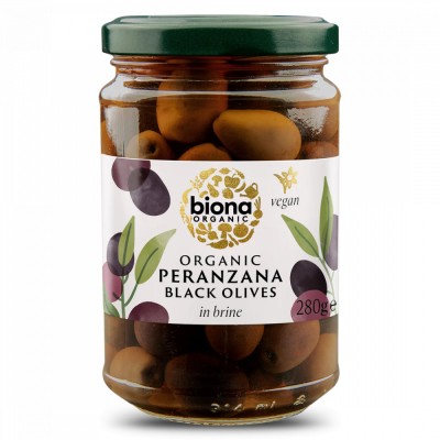 Masline negre Peranzana in saramura, bio, 280g, Biona foto