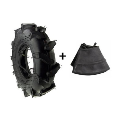 Cauciuc + camera roata motocultor 5.00 x 12 foto
