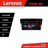 Navigatie Android 2K Lenovo pentru Skoda Rapid si Seat Toledo 2013+, 8+256GB