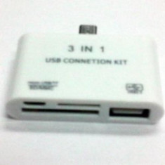 Kit de conectare micro USB cu cititor de carduri universal si priza USB foto