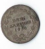 Moneda 3 kreuzer 1830 - Baden, Germania, 1,14 g argint 0,375