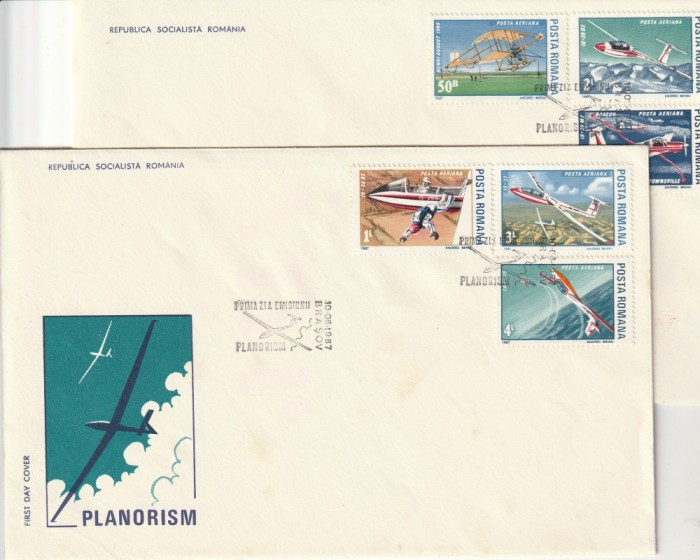 Romania FDC ,planorism,nr lista 1183.
