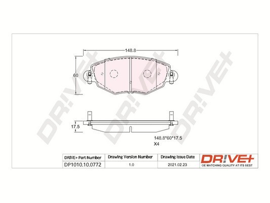 Dr!ve+ DP1010.10.0772 set placute frana disc