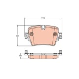Placute frana Jaguar F-Type Convertible (X152) 10.12-, F-Type Coupe (X152) 10.13-, Spate, TRW