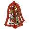 Ornament de brad clopotel, flippy, multicolor, lemn, 10.5x9.5 cm