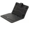 Husa piele ecologica pentru tablete 10 inch cu tastatura micro USB, culoare negru, Oem