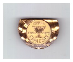 Insigna Cupa Davis finala 1972, stare foarte buna