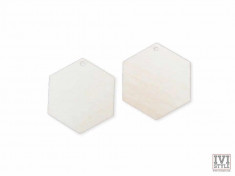 Blank Cercei Lemn Hexagon (Set 10) foto