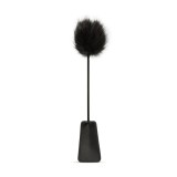 Fluffy Tickler si Bici Negru, Easytoys, Fetish Collection, dubla placere, piele, 39 cm