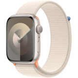 Cumpara ieftin Apple Watch S9, GPS, 45mm, Starlight Aluminium Case, Starlight Sport Loop