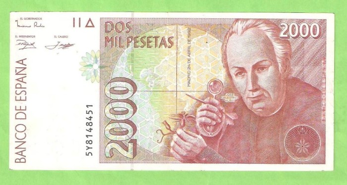 SPANIA 2.000 PESETAS / 1992. -aUNC
