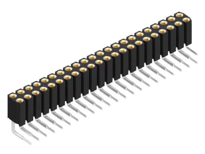 Conector mamă 44 pini, THT