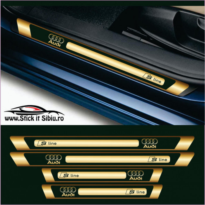 Set Protectie Praguri Audi S line Model 2 &ndash; Stickere Auto