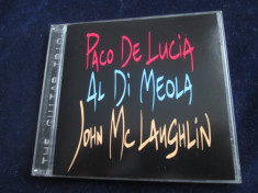 Paco de Lucia/Al Di Meola/John McLaughlin - The Guitar Trio_cd,album_Verve,1996 foto