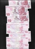 Turcia 10 Lire 2009 UNC Bancnota - Numismatică Europa