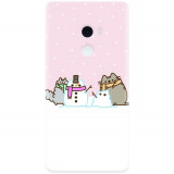 Husa silicon pentru Xiaomi Mi Mix 2, Cat And Snowman