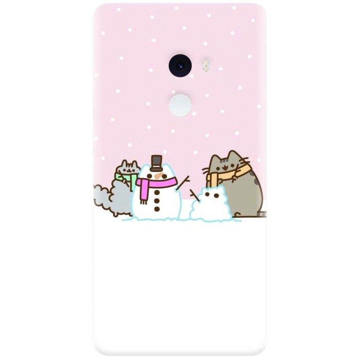 Husa silicon pentru Xiaomi Mi Mix 2, Cat And Snowman