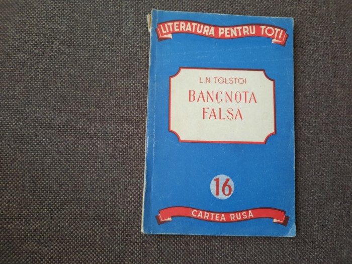BANCNOTA FALSA TOLSTOI