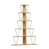 Biblioteca mini Tars sonoma - negru 130x22x146cm