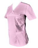 Cumpara ieftin Halat Medical Pe Stil, Roz cu Elastan, Model Classic - 2XL