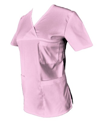 Halat Medical Pe Stil, Roz cu Elastan, Model Classic - 3XL foto