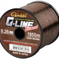 Fir Gamakatsu G-Line Element Dark Brown (Diametru fir: 0.35 mm)