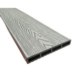 Placă de gard 3D, din compozit de lemn și plastic WPC, culoare gri deschis, 150 x 20 mm, lungime 2m sau 4 m