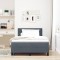 vidaXL Pat cu arcuri cu headboard Gri &icirc;nchis 120 x 190 cm Catifea 3342705