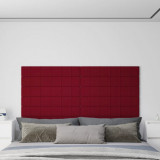 VidaXL Panouri de perete 12 buc. roșu vin 90x15 cm catifea 1,62 m&sup2;