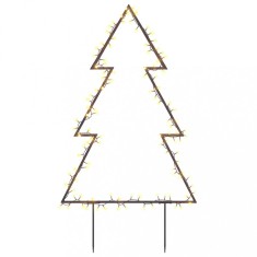 Decoratiune brad cu lumini de Craciun cu tarusi, 115 LED, 90 cm