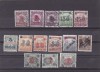 ROMANIA 1919 BANAT EMISIUNEA TIMISOARA 14 TIMBRE STAMPILATE EROARE SUPRATIPAR ROSU+NEGRU, Istorie, Stampilat