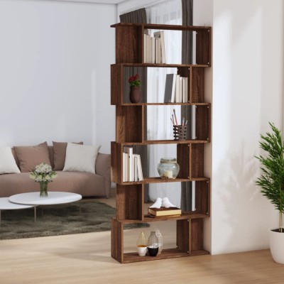 vidaXL Bibliotecă/Separator, stejar maro, 80x24x192 cm, lemn prelucrat foto