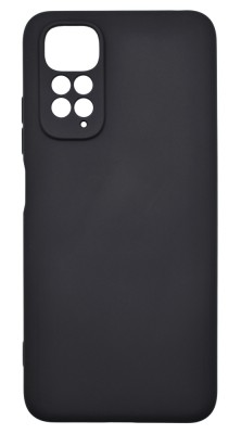 Husa de protectie din silicon pentru Redmi Note 11, SoftTouch, interior microfibra, Negru foto