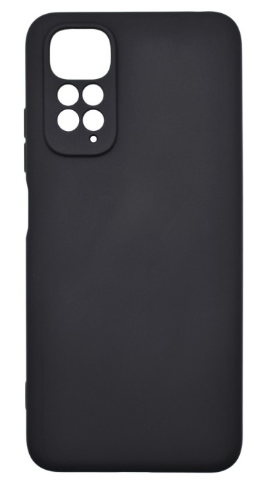 Husa de protectie din silicon pentru Redmi Note 11, SoftTouch, interior microfibra, Negru