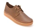 Pantofi CLARKS maro, CLARKWOOD LOW, din piele naturala