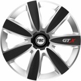 Set 4 Capace Roti GTX Carbon Gri-Negru R17, Pentru Fiat