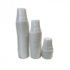Set 100 buc Pahare Unica Folosinta Albe, 80ml