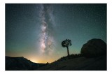 Tablou Canvas Peisaj Montan Galaxie Noapte Natură Univers, 39 x 26 cm, CMCLASS