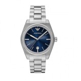 Emporio Armani Federico Ceas Quartz pentru Bărbați 41mm cu Cadran Albastru și Brățară din Oțel Inoxidabil