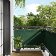 vidaXL Paravan de balcon verde &amp;icirc;nchis 75x1000 cm 100% poliester oxford foto