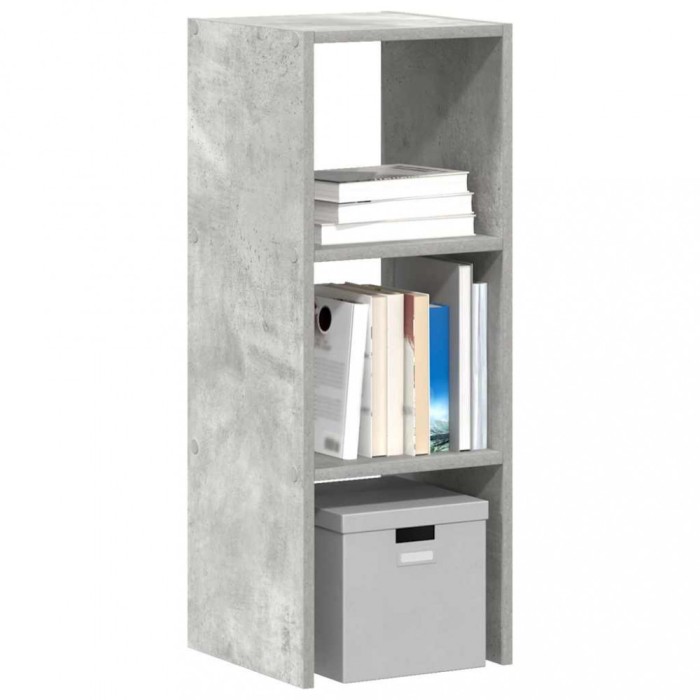 vidaXL Bibliotecă stivuabilă Gri Beton 30x30x80 cm Lemn prelucrat 858809