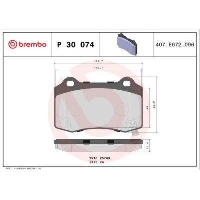 Placute frana Hyundai Genesis Coupe 01.08-; Jeep Grand Cherokee 4 (Wk Wk2) 06.10-, Grand Cherokee Van (Wk2) 06.10-; Tesla Model S (5yjs) 09.12-, Mode foto