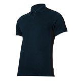 Tricou bumbac Polo Lahti Pro, marimea M, negru/albastru