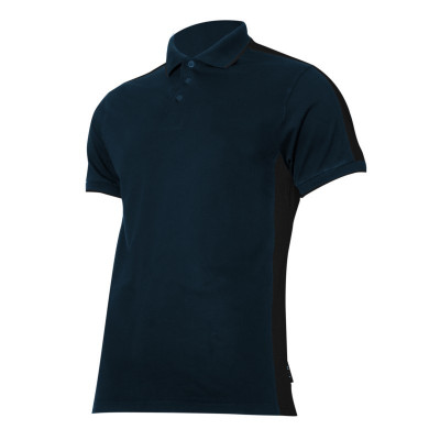 Tricou bumbac Polo Lahti Pro, marimea 2XL, negru/albastru foto