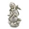 Statueta decorativa, Ingeras pe sfera cu instrument muzical, 24 cm, 1750H-1