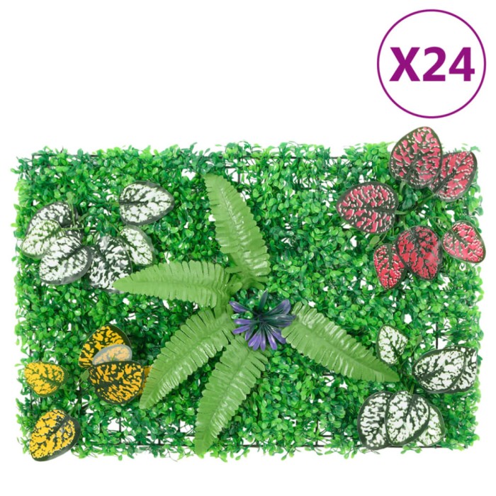 Gard din plante artificiale,&nbsp;24 buc., verde, 40x60 cm GartenMobel Dekor