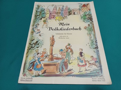 MEIN VOLKSLIEDERBUSCH * CARTE DE C&amp;Acirc;NTECE POPULARE PENTRU PIAN * 12 foto
