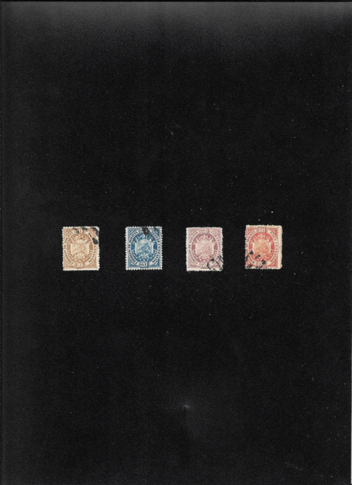 Bolivia 1867 set 4 timbre