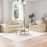 vidaXL Canapea 120cm 2 pcs Crem Metal 3407505